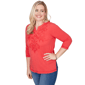 Womens Alfred Dunner Port Side 3/4 Sleeve Embroidery Blouse - image 3