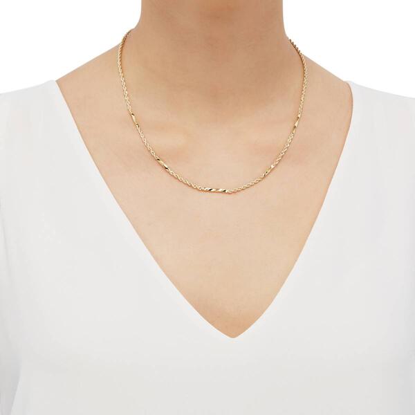 Gold Classics&#8482; Tube Station Rope Link Chain Necklace
