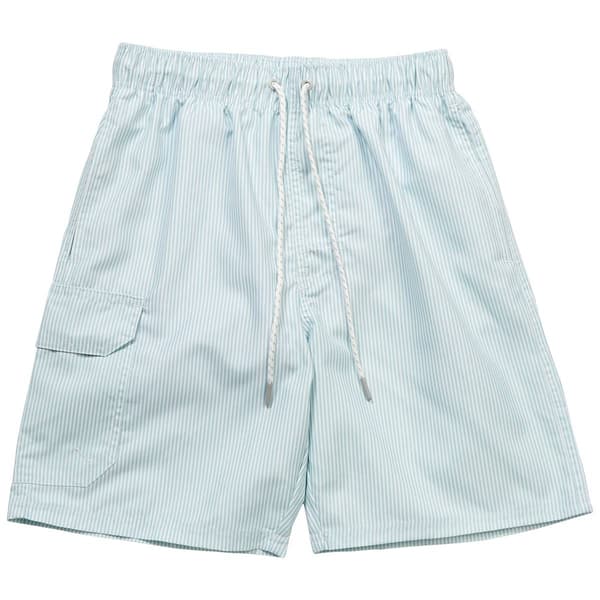 Young Mens SURFZONE&#174; Tonal Stripe Swim Trunks - Mint Green