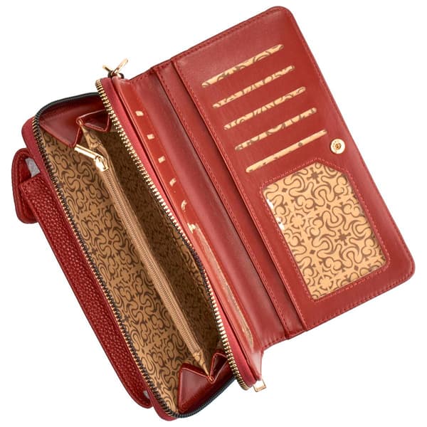 Womens DS Fashion North/South Crossbody Wallet with Tech Window