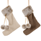 Northlight 7.5in. Plush Stockings Christmas Ornaments - Set of 2 - image 2