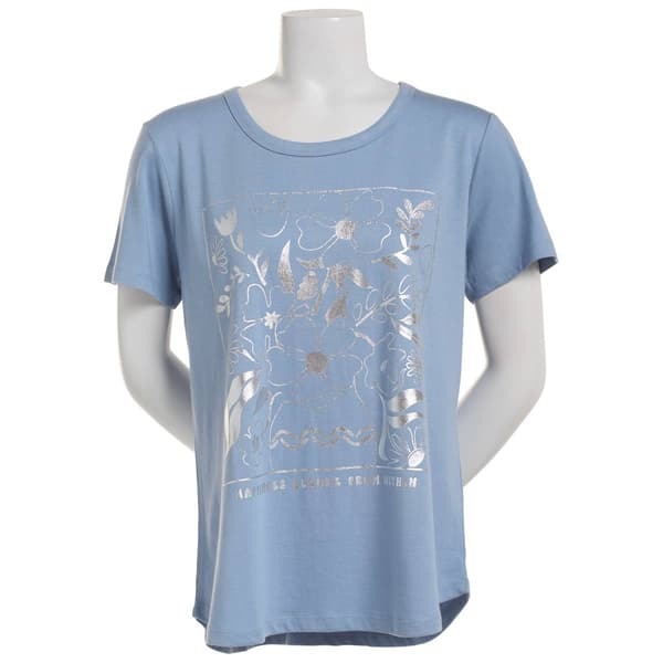 Womens Bare Your Soul by Sweet Soul Floral Frame Tee