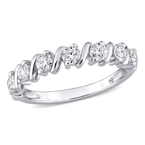 Gemstone Classics(tm) 3/4kt. Dew Moissanite Wave Eternity Band - image 