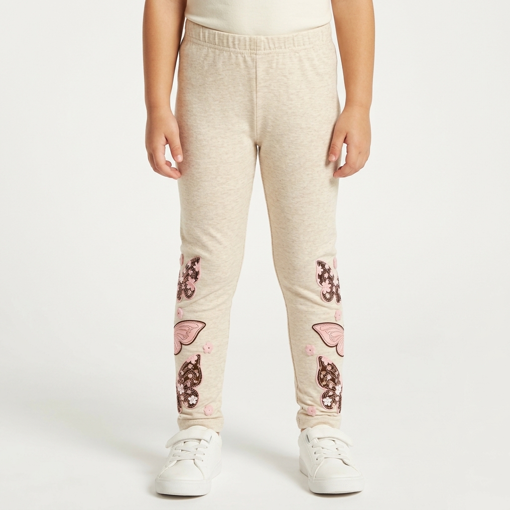 Girls (4-6x) Freestyle Revolution Puff Butterfly Leggings