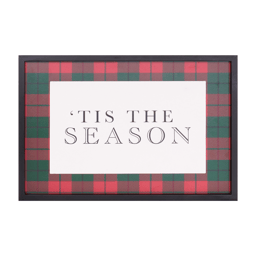 Melrose 15.5in. Framed Plaid Tis the Season Print