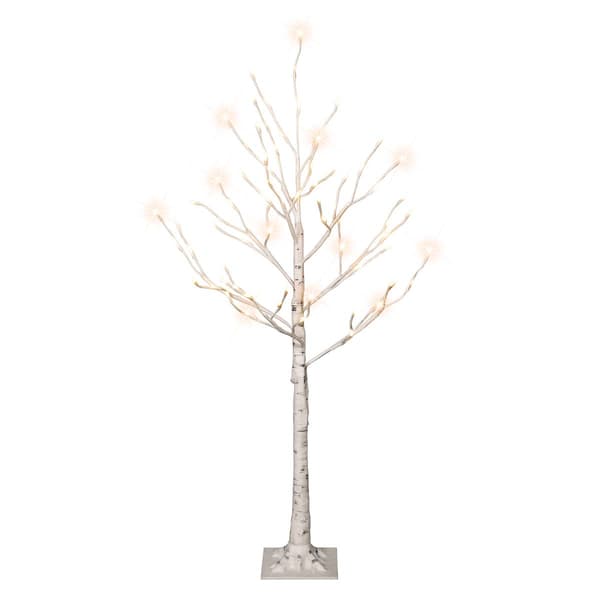 Puleo International 4ft. Pre-Lit Artificial Christmas Twig Tree