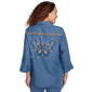 Womens Alfred Dunner El Paso Butterfly Button Front Blouse - image 2