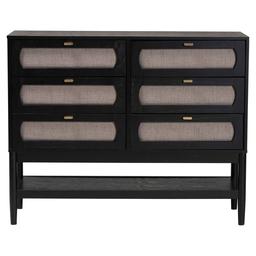 Baxton Studio Shirin Mid-Century Wood 6-Drawer Dresser
