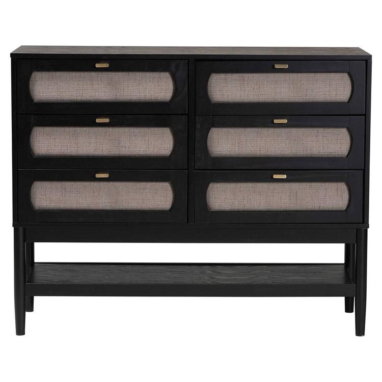 Baxton Studio Shirin Mid-Century Wood 6-Drawer Dresser