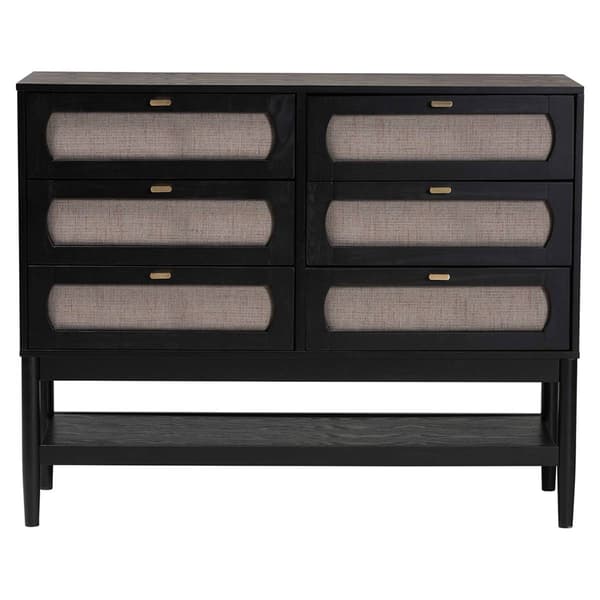 Baxton Studio Shirin Mid-Century Wood 6-Drawer Dresser