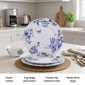 222 Fifth Cassian Embossed Toile Blue 12pc. Dinnerware Set - image 4