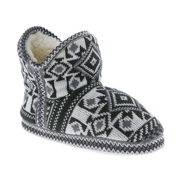 Womens Capelli New York Tribal Knit Bootie Slippers - image 