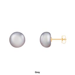 Splendid Pearls 14kt. Gold 9mm Freshwater Pearl Stud Earrings