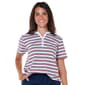 Womens Hasting & Smith Short Sleeve Stripe Henley Tee - image 1