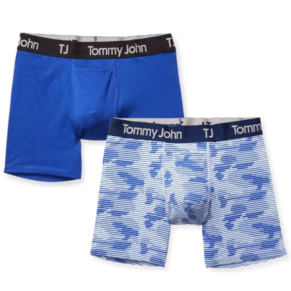 Mens Tommy John 2pk. Boxer Briefs - Blue Camo - image 