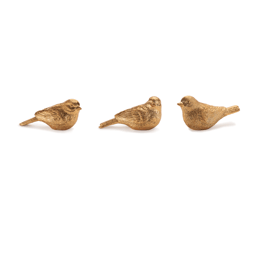 Melrose Metallic Bird Figurine - Set of 6