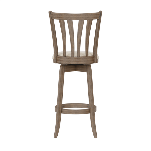 HH2 Home Savana Grey Wood Swivel Bar Height Stool