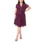Plus Size MSK Short Sleeve Foil Dot Pintuck A-Line Dress - image 3