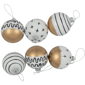 Northlight 6ct. Abstract Glass Ball Christmas Ornaments - image 6