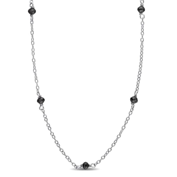 Radiant Rainbow(tm) 1ctw. Black Bead Diamond Necklace - image 