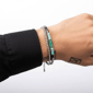 Mens Iron Saints Blue Hematite Bead Multi Strand Bracelet - image 2
