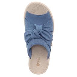 Womens BZees Smile Wedge Slide Sandals