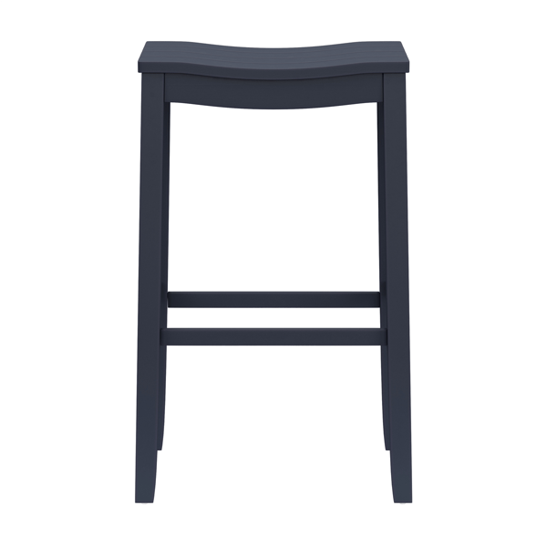 HH2 Home Fiddler Navy Backless Bar Height Stool with Saddle Seat