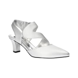 Womens Easy Street Venue Asymmetrical Satin Pumps