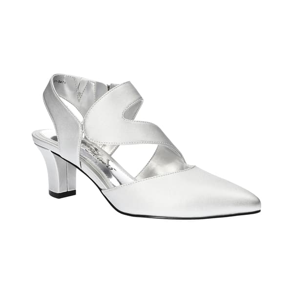 Womens Easy Street Venue Asymmetrical Satin Pumps - image 
