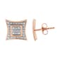 Diamond Classics&#8482; 14kt. Rose Gold Four Pointed Earrings - image 2