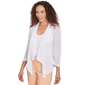 Womens Hearts of Palm Essentials Open Front Drape Cardigan - image 3