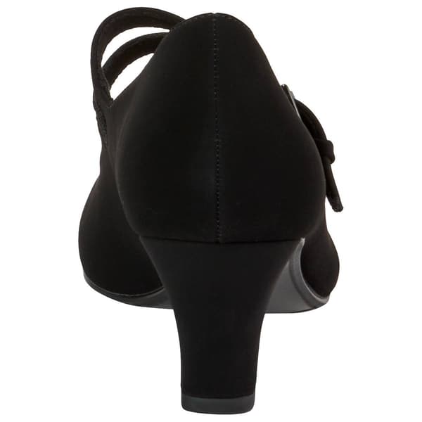 Womens Easy Street Meryl Black Suede Pumps
