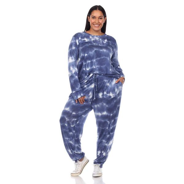 Plus Size White Mark 2pc. Tie Dye Pajama Set