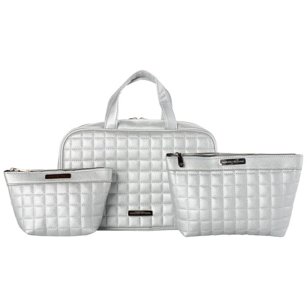 Adrienne Vittadini 3pc. Quilted Cosmetic Kit - image 
