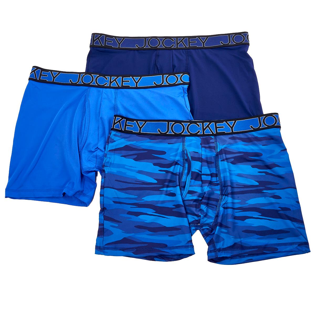 Mens Jockey® 3pk. Active Micro Boxer Briefs - Blue
