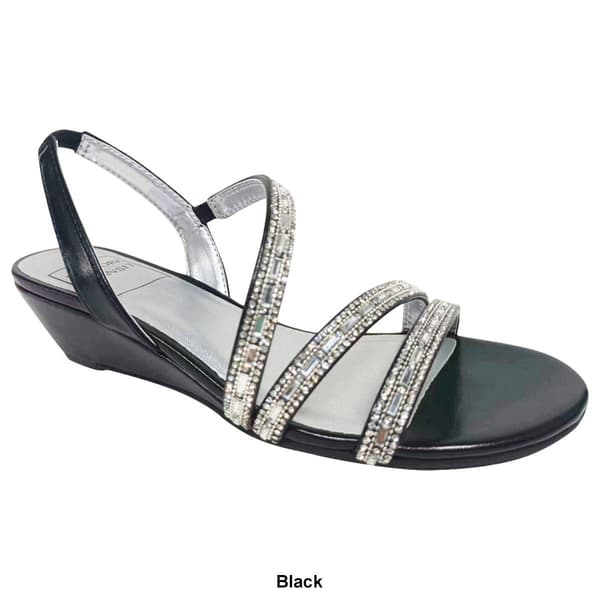 Womens New York Transit Text Exchange Wedge Sandals