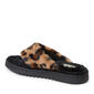 Womens Dearfoams&#174; Katia Furry Thong Slippers - Leopard - image 3