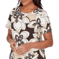 Womens Alfred Dunner Detail Driven Floral Stained Glass Blouse - image 5