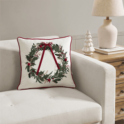 Hallmark Wreath Holiday Decorative Pillow - 18 x 18