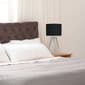 Simple Designs Interlock Triangular Wood Fabric Shade Table Lamp - image 6