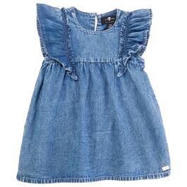 Baby Girl &#40;12-24M&#41; 7 For All Mankind&#40;R&#41; Indigo Chambray Dress Set