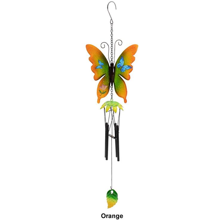 Northlight Seasonal 15.7in. Metal Butterfly Garden Wind Chimes