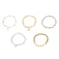 Ashley Cooper(tm) 5pk. Gold White Beaded Bracelet Set - image 1