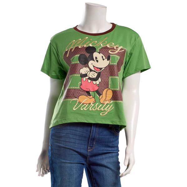Juniors Freeze Mickey 28 Contrast Skimmer Tee