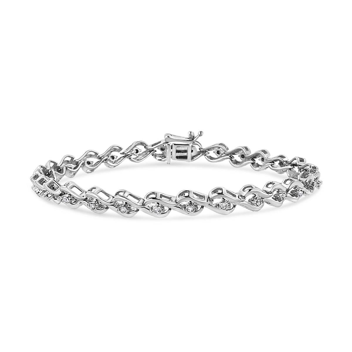 Haus of Brilliance 1/10ctw. Diamond Links of Flame Bracelet