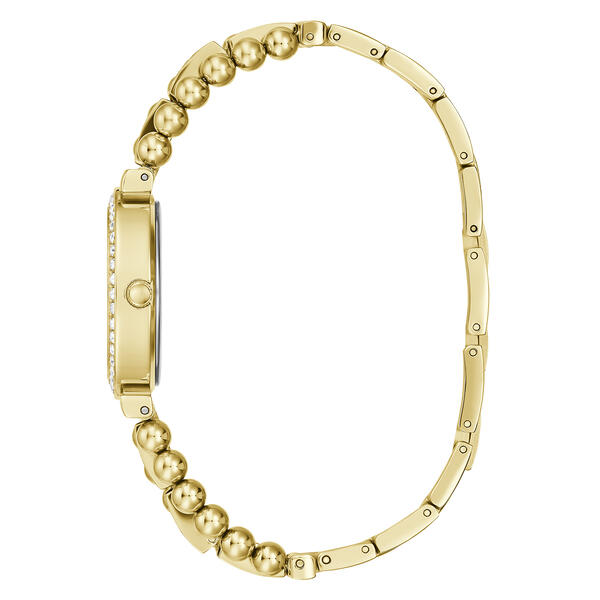 Womens Guess Gold-Tone Bracelet w/Crystal Bezel Watch-GW0401L2