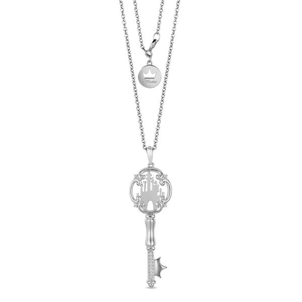 Enchanted by Disney Sterling Silver Cinderella Pendant Necklace - image 