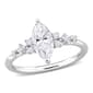 Sterling Silver 1 1/8ctw. White Moissanite Engagement Ring - image 1