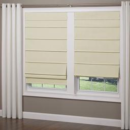5in. Cordless Textured Fabric Roman Shades - Tan