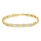 Diamond Classics&#8482; 10kt. Gold Flower Cluster Tennis Bracelet - image 3
